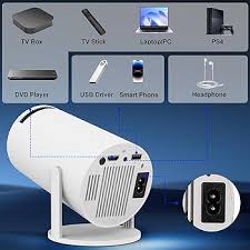 Smart Portable Android Projector – 180° Rotatable Auto-Correction Home Cinema